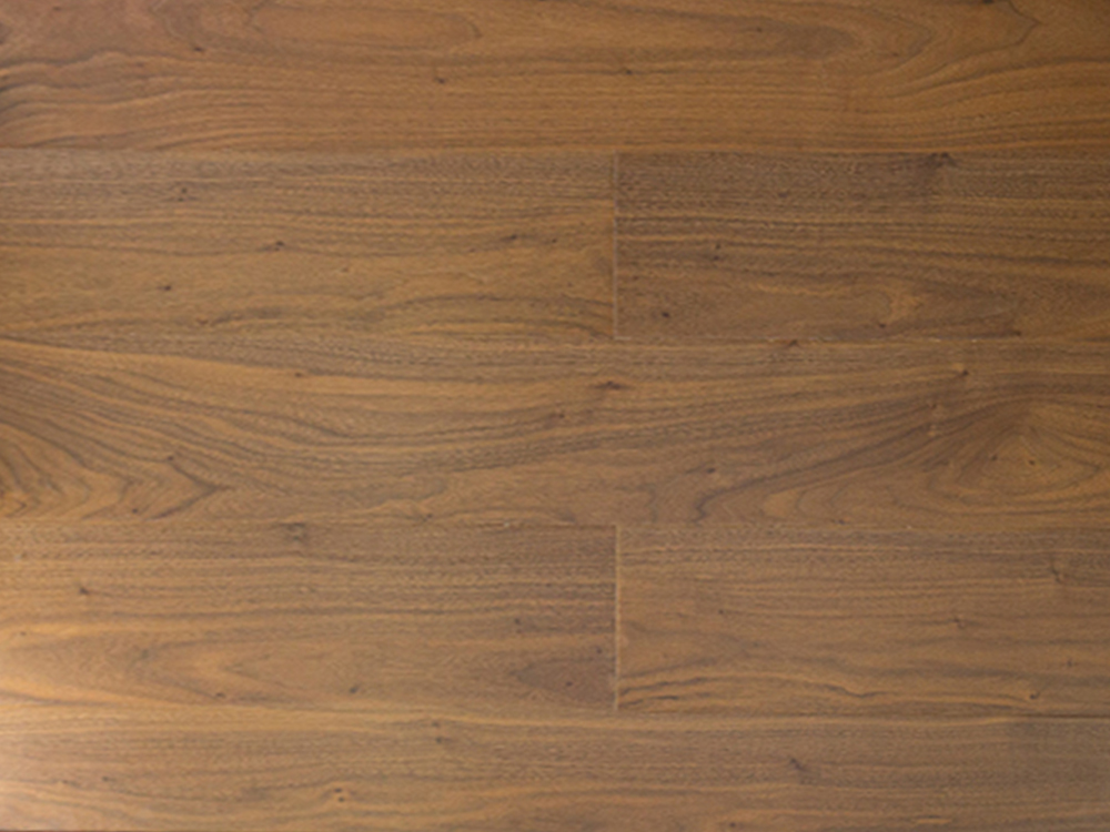Plancher SPC en placage de noyer