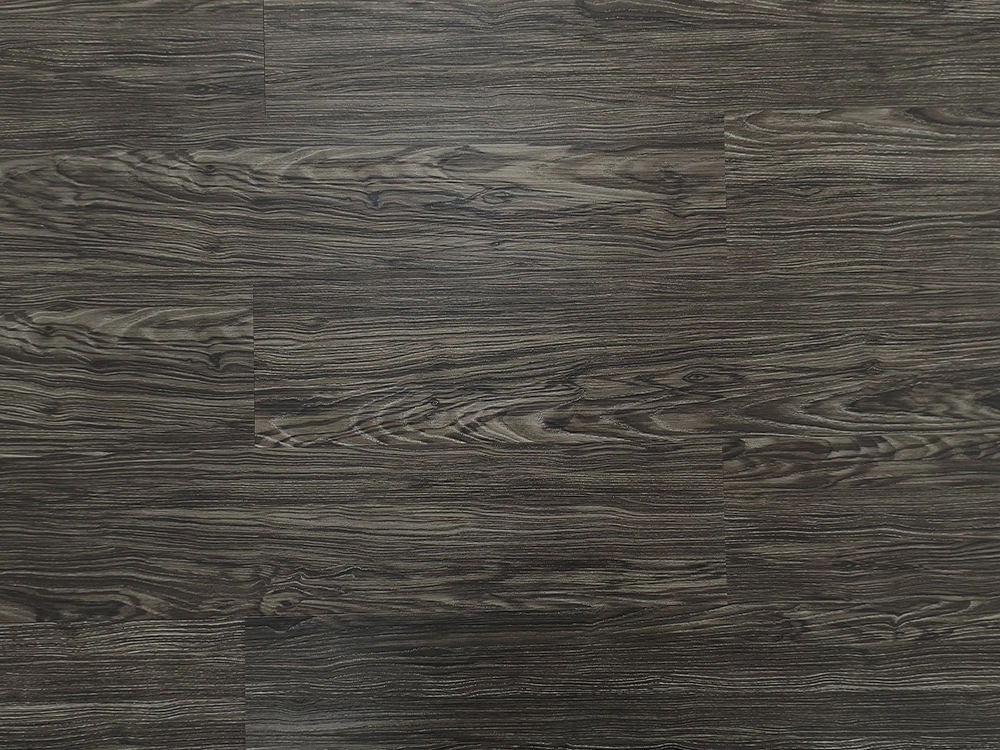 LVT parquetant l'installation adhésive arrière sèche en bois gris foncé 6×36