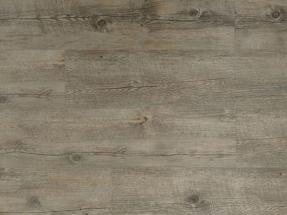 LVT parquetant le grain en bois brun gris clair 7,25 × 48