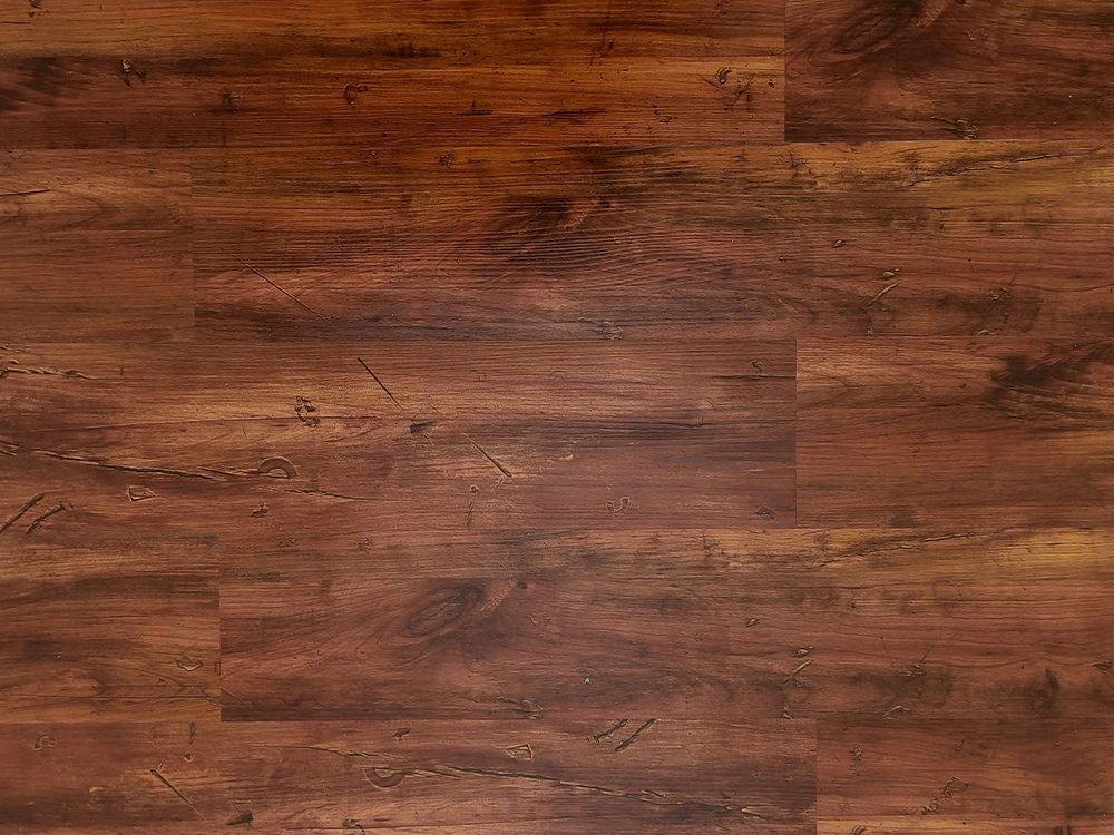 Revêtement de sol SPC Grain de bois brun foncé 6×36