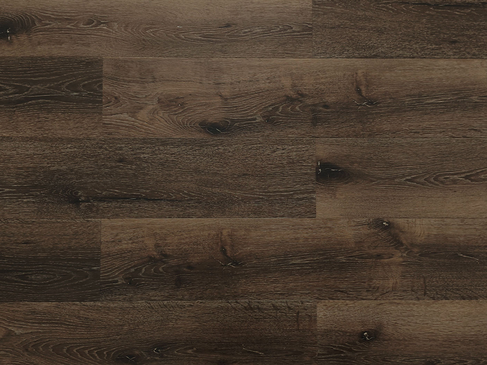 WPC parquetant le grain de bois brun foncé 7×48