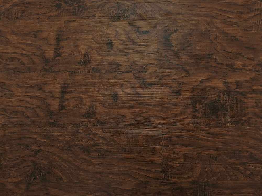 Revêtement de sol WPC grain de bois brun foncé 7 × 48 